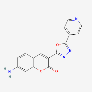7-amino-3-(5-pyridin-4-yl-1,3,4-oxadiazol-2-yl)-2H-chromen-2-one