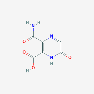 molecular formula C6H5N3O4 B2471269 3-Carbamoyl-6-hydroxypyrazine-2-carboxylic acid CAS No. 77168-76-4