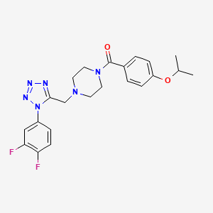 (4-((1-(3,4-difluorophenyl)-1H-tetrazol-5-yl)methyl)piperazin-1-yl)(4-isopropoxyphenyl)methanone