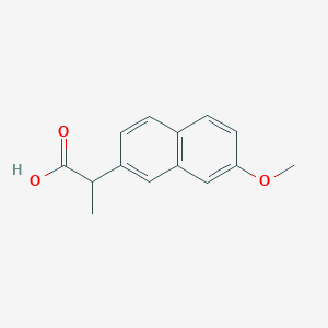 molecular formula C14H14O3 B2471271 2-(7-methoxynaphthalen-2-yl)propanoic Acid CAS No. 35697-51-9