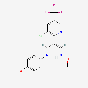 (Z)-2-[3-chloro-5-(trifluoromethyl)pyridin-2-yl]-N-methoxy-3-(4-methoxyphenyl)iminoprop-1-en-1-amine