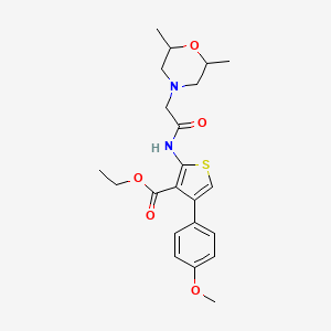 Ethyl 2-[2-(2,6-dimethylmorpholin-4-yl)acetamido]-4-(4-methoxyphenyl)thiophene-3-carboxylate