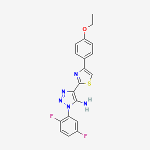 molecular formula C19H15F2N5OS B2471285 1-(2,5-二氟苯基)-4-(4-(4-乙氧苯基)-1,3-噻唑-2-基)-1H-1,2,3-三唑-5-胺 CAS No. 1207007-73-5
