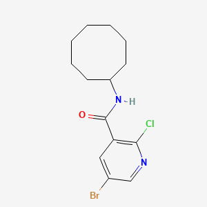 molecular formula C14H18BrClN2O B2471286 5-bromo-2-chloro-N-cyclooctylpyridine-3-carboxamide CAS No. 1280829-63-1