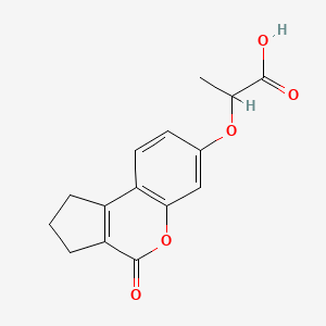 2-[(4-Oxo-1,2,3,4-tetrahydrocyclopenta[c]chromen-7-yl)oxy]propanoic acid