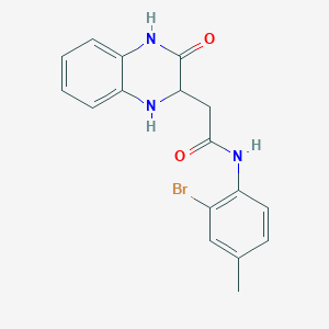 molecular formula C17H16BrN3O2 B2471290 N-(2-bromo-4-methylphenyl)-2-(3-oxo-1,2,3,4-tetrahydroquinoxalin-2-yl)acetamide CAS No. 1008462-59-6