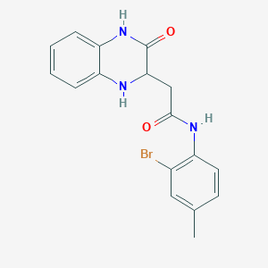 N-(2-bromo-4-methylphenyl)-2-(3-oxo-1,2,3,4-tetrahydroquinoxalin-2-yl)acetamide