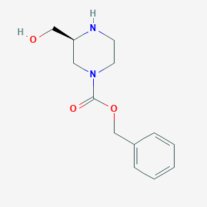 molecular formula C13H18N2O3 B2471296 (S)-苄基-3-(羟甲基)哌嗪-1-甲酸酯 CAS No. 930837-02-8