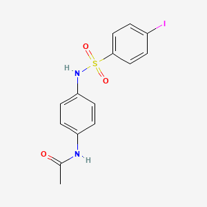 molecular formula C14H13IN2O3S B2471319 N-[4-(4-IODOBENZENESULFONAMIDO)PHENYL]ACETAMIDE CAS No. 723742-71-0