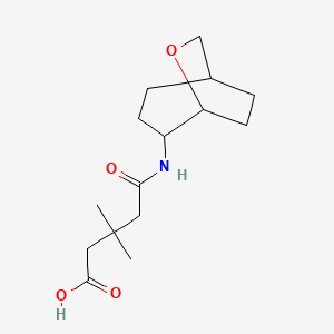molecular formula C15H25NO4 B2471335 3,3-Dimethyl-5-(6-oxabicyclo[3.2.2]nonan-4-ylamino)-5-oxopentanoic acid CAS No. 2138388-74-4