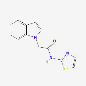 molecular formula C13H11N3OS B2471339 2-(1H-indol-1-yl)-N-(thiazol-2-yl)acetamide CAS No. 677024-31-6