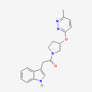 2-(1H-indol-3-yl)-1-(3-((6-methylpyridazin-3-yl)oxy)pyrrolidin-1-yl)ethanone
