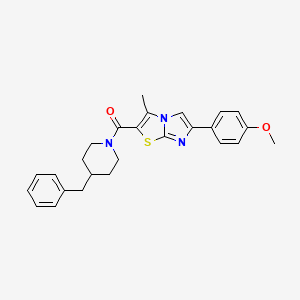 (4-Benzylpiperidin-1-yl)(6-(4-methoxyphenyl)-3-methylimidazo[2,1-b]thiazol-2-yl)methanone