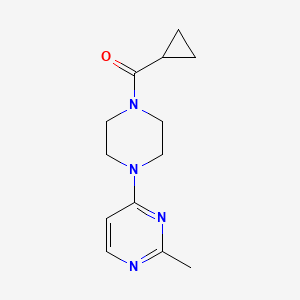 molecular formula C13H18N4O B2471347 Cyclopropyl(4-(2-methylpyrimidin-4-yl)piperazin-1-yl)methanone CAS No. 2034354-38-4