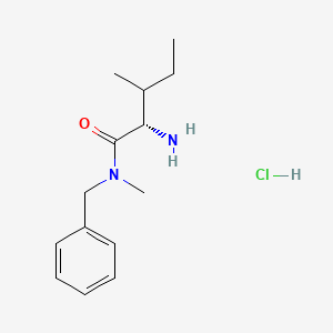 molecular formula C14H23ClN2O B2471348 (2S)-2-amino-N-benzyl-N,3-dimethylpentanamide hydrochloride CAS No. 1423017-81-5