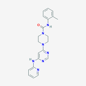 4-(6-(pyridin-2-ylamino)pyrimidin-4-yl)-N-(o-tolyl)piperazine-1-carboxamide