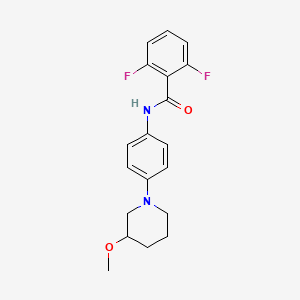 molecular formula C19H20F2N2O2 B2471357 2,6-Difluoro-N-[4-(3-methoxypiperidin-1-YL)phenyl]benzamide CAS No. 1798037-59-8