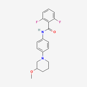 molecular formula C19H20F2N2O2 B2471357 2,6-difluoro-N-(4-(3-methoxypiperidin-1-yl)phenyl)benzamide CAS No. 1798037-59-8