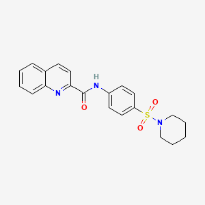 N-(4-piperidin-1-ylsulfonylphenyl)quinoline-2-carboxamide