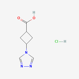 (1R,3r)-3-(4H-1,2,4-triazol-4-yl)cyclobutane-1-carboxylic acid hydrochloride
