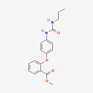 molecular formula C18H20N2O4 B2471365 methyl 2-{4-[(propylcarbamoyl)amino]phenoxy}benzoate CAS No. 866038-39-3