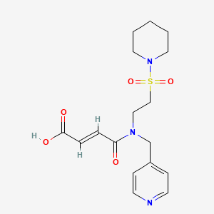 (2E)-4-oxo-4-[[2-(piperidin-1-ylsulfonyl)ethyl](pyridin-4-ylmethyl)amino]but-2-enoic acid