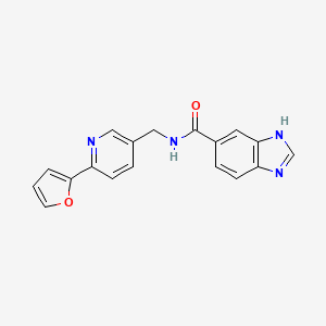 N-((6-(furan-2-yl)pyridin-3-yl)methyl)-1H-benzo[d]imidazole-5-carboxamide