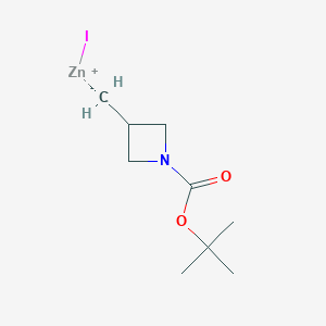 molecular formula C9H16INO2Zn B2471374 tert-butyl 3-methanidylazetidine-1-carboxylate;iodozinc(1+) CAS No. 1236862-60-4