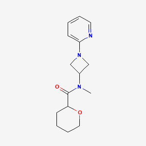 N-Methyl-N-(1-pyridin-2-ylazetidin-3-yl)oxane-2-carboxamide