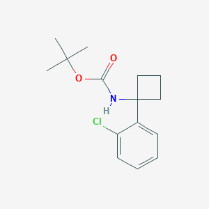 molecular formula C15H20ClNO2 B2471388 tert-Butyl N-[1-(2-chlorophenyl)cyclobutyl]carbamate CAS No. 1332765-96-4