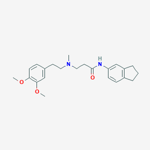 molecular formula C23H30N2O3 B247139 N~1~-(2,3-DIHYDRO-1H-INDEN-5-YL)-3-[(3,4-DIMETHOXYPHENETHYL)(METHYL)AMINO]PROPANAMIDE 