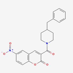 3-(4-benzylpiperidine-1-carbonyl)-6-nitro-2H-chromen-2-one