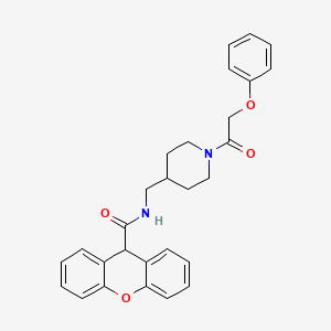 N-((1-(2-phenoxyacetyl)piperidin-4-yl)methyl)-9H-xanthene-9-carboxamide