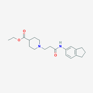 molecular formula C20H28N2O3 B247143 ethyl 1-[3-(2,3-dihydro-1H-inden-5-ylamino)-3-oxopropyl]piperidine-4-carboxylate 