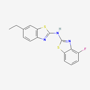molecular formula C16H12FN3S2 B2471438 6-乙基-N-(4-氟苯并噻唑-2-基)苯并噻唑-2-胺 CAS No. 862975-30-2