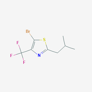 B2471475 5-Bromo-2-(2-methylpropyl)-4-(trifluoromethyl)-1,3-thiazole CAS No. 2138185-55-2