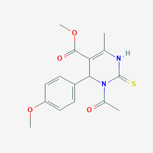 B2471498 Methyl 3-acetyl-4-(4-methoxyphenyl)-6-methyl-2-sulfanylidene-1,4-dihydropyrimidine-5-carboxylate CAS No. 330567-78-7