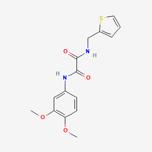 molecular formula C15H16N2O4S B2471590 N'-(3,4-dimethoxyphenyl)-N-[(thiophen-2-yl)methyl]ethanediamide CAS No. 838895-24-2