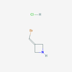 molecular formula C4H7BrClN B2471601 3-(Bromomethylidene)azetidine;hydrochloride CAS No. 2413875-97-3