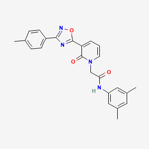 molecular formula C24H22N4O3 B2471627 N-(3,5-dimethylphenyl)-2-{3-[3-(4-methylphenyl)-1,2,4-oxadiazol-5-yl]-2-oxo-1,2-dihydropyridin-1-yl}acetamide CAS No. 1260924-31-9