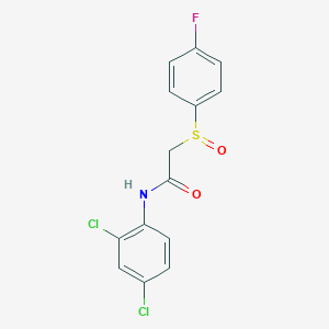 molecular formula C14H10Cl2FNO2S B2471666 N-(2,4-dichlorophenyl)-2-(4-fluorobenzenesulfinyl)acetamide CAS No. 339107-62-9