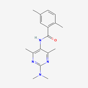molecular formula C17H22N4O B2471714 N-[2-(Dimethylamino)-4,6-dimethylpyrimidin-5-YL]-2,5-dimethylbenzamide CAS No. 1448071-42-8
