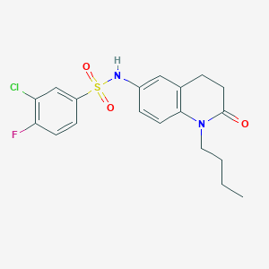 molecular formula C19H20ClFN2O3S B2471732 N-(1-butyl-2-oxo-1,2,3,4-tetrahydroquinolin-6-yl)-3-chloro-4-fluorobenzene-1-sulfonamide CAS No. 954614-48-3