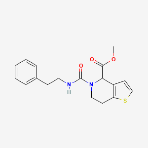 Methyl 5-(phenethylcarbamoyl)-4,5,6,7-tetrahydrothieno[3,2-c]pyridine-4-carboxylate