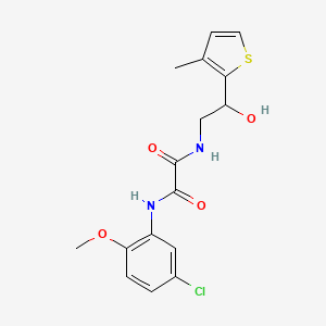 molecular formula C16H17ClN2O4S B2471805 N'-(5-chloro-2-methoxyphenyl)-N-[2-hydroxy-2-(3-methylthiophen-2-yl)ethyl]ethanediamide CAS No. 1351630-48-2
