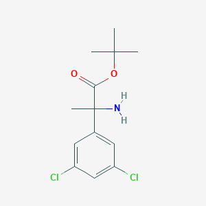 B2471820 Tert-butyl 2-amino-2-(3,5-dichlorophenyl)propanoate CAS No. 2248283-12-5