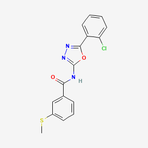 molecular formula C16H12ClN3O2S B2471823 N-[5-(2-chlorophenyl)-1,3,4-oxadiazol-2-yl]-3-(methylsulfanyl)benzamide CAS No. 896026-86-1