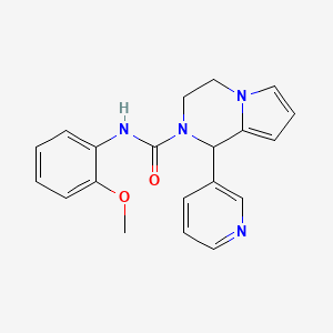 molecular formula C20H20N4O2 B2471835 N-(2-methoxyphenyl)-1-(pyridin-3-yl)-1H,2H,3H,4H-pyrrolo[1,2-a]pyrazine-2-carboxamide CAS No. 900003-13-6