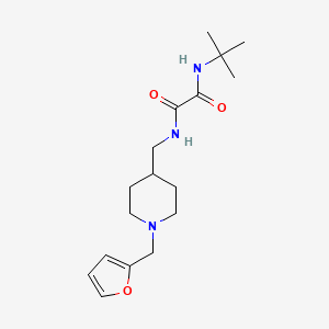 molecular formula C17H27N3O3 B2471844 N-tert-butyl-N'-({1-[(furan-2-yl)methyl]piperidin-4-yl}methyl)ethanediamide CAS No. 953181-15-2