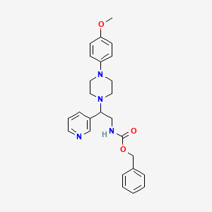 molecular formula C26H30N4O3 B2471854 Benzyl (2-(4-(4-methoxyphenyl)piperazin-1-yl)-2-(pyridin-3-yl)ethyl)carbamate CAS No. 863557-42-0